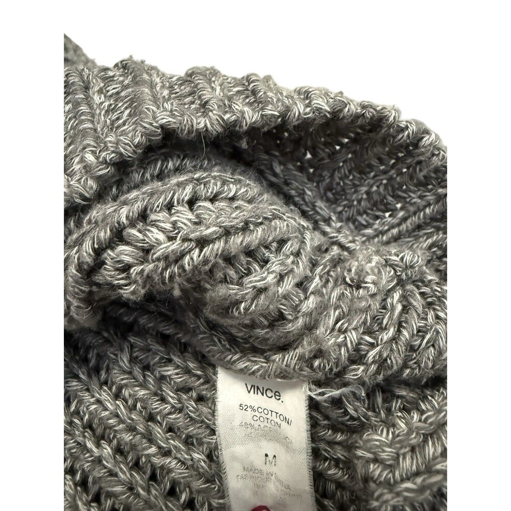 Vince Gray Ribbed Button-Front Cardigan - Picture 7 of 9